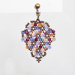 Clips  - Bronze brass - Earrings Grapes Terence - Clips  - Bronze brass - Laiton bronze